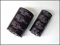 Image of Chemi-Con's KMS Series Aluminum Electrolytic Capacitors