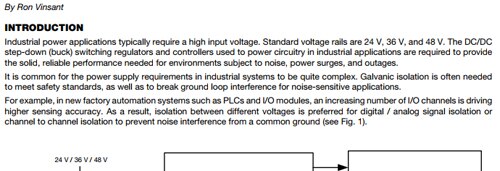 Generating Isolated Supplies for Industrial Applications