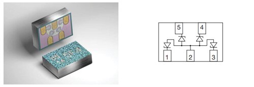 4 Line Low Capacitance, ESD Protection Diode Array