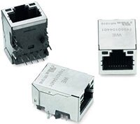 Image of Wurth Electronics' WE-RJ45 LAN Series RJ45 Through Hole Reflow