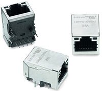 Wurth Electronics 的 WE-RJ45 LAN 系列 RJ45 通孔回流焊图片