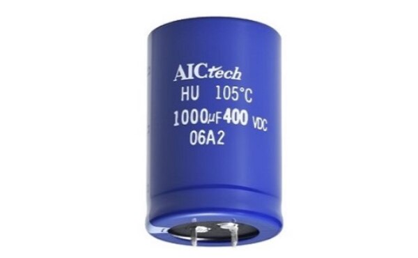 Image of AICtech's HU Series Aluminum Electrolytic Capacitors