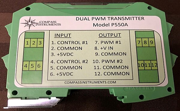 Image of Compass Instruments' Model P550A Dual Pulse Width (PWM) Modulator Transmitter