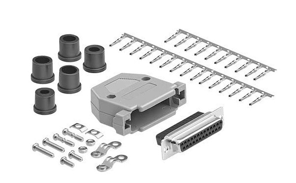 Image of CompuCablePlusUSA's D-Sub DIY Kit_Crimp Type Unshielded Plastic Hood