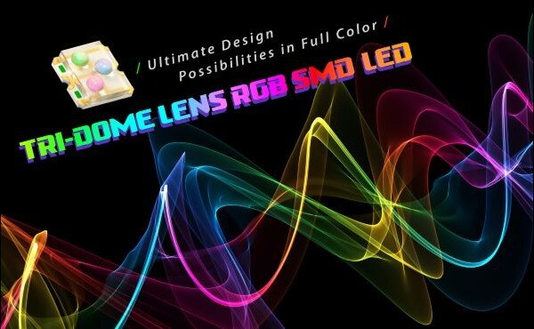 Image of Kingbright's Tri-Dome Lens RGB SMD LED