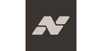 NEP logo with three beige geometric shapes forming an abstract 'N' shape on a black background