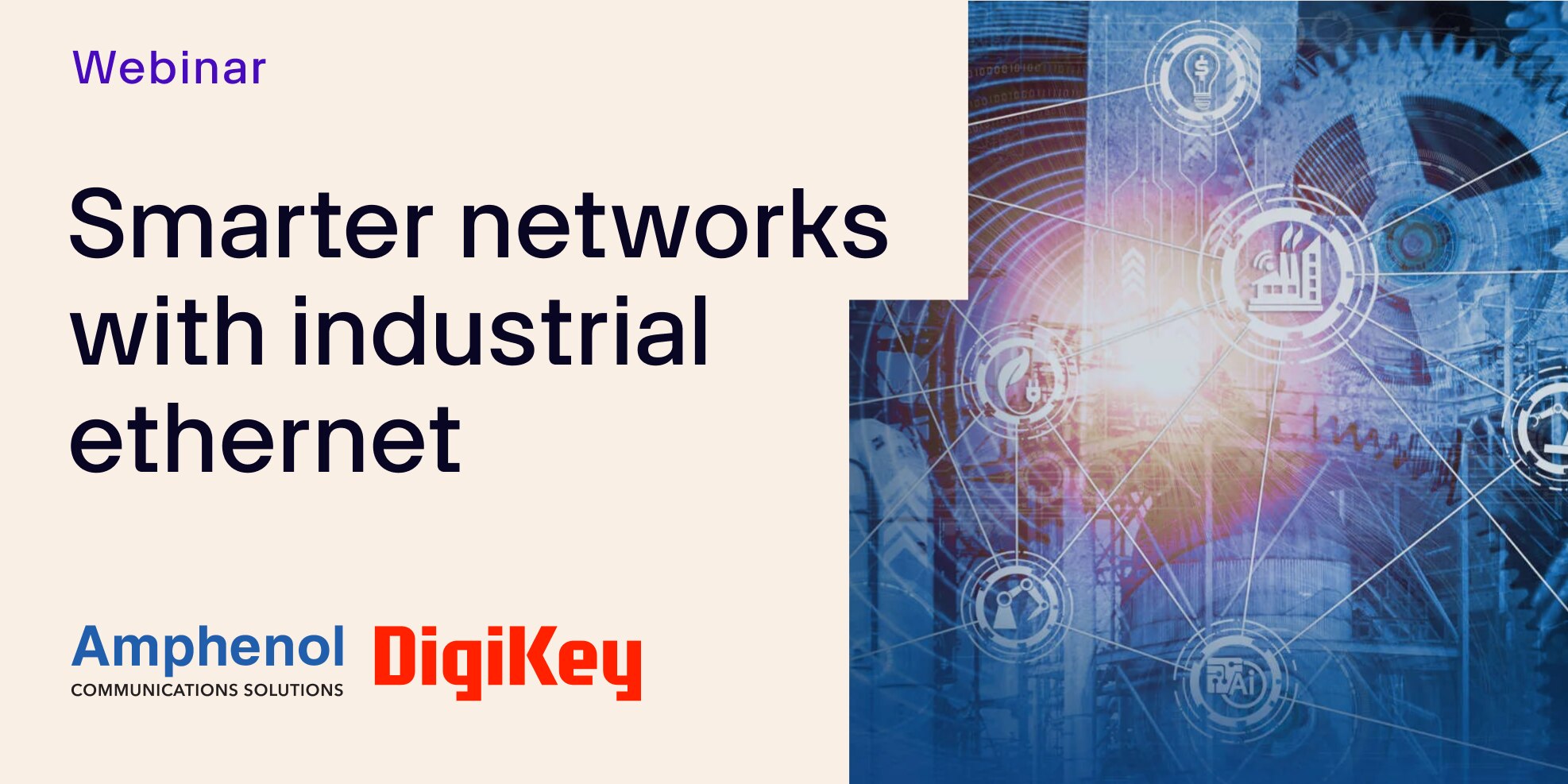 image of Amphenol Smarter networks with industrial ethernet webinar