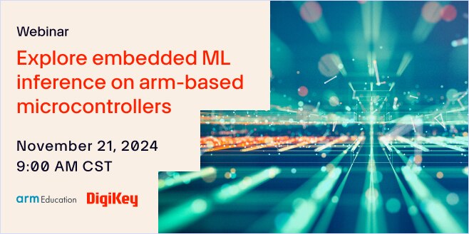 image of Explore embedded ML inference on arm-based microcontrollers webinar