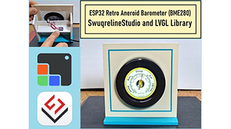 image of ESP32 Aneroid Barometer using Squareline Studio and LVGL on CrowPanel Round Display