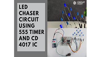 image of LED Chaser Circuit with 555 Timer and CD4017