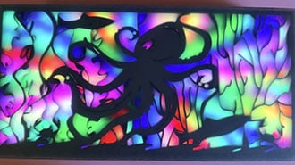 image of Matrix Portal Stained Glass with WLED