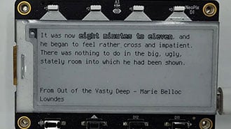 image of eInk Literature Quotes Clock for MagTag