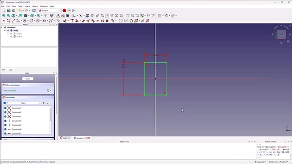 Intro to FreeCAD Part 2: Sketches, Constraints, and Part Design