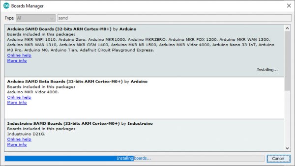 Installing Board Definitions in the Arduino IDE