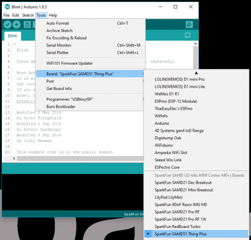 Image of SAMD51 Thing Plus Hookup Guide