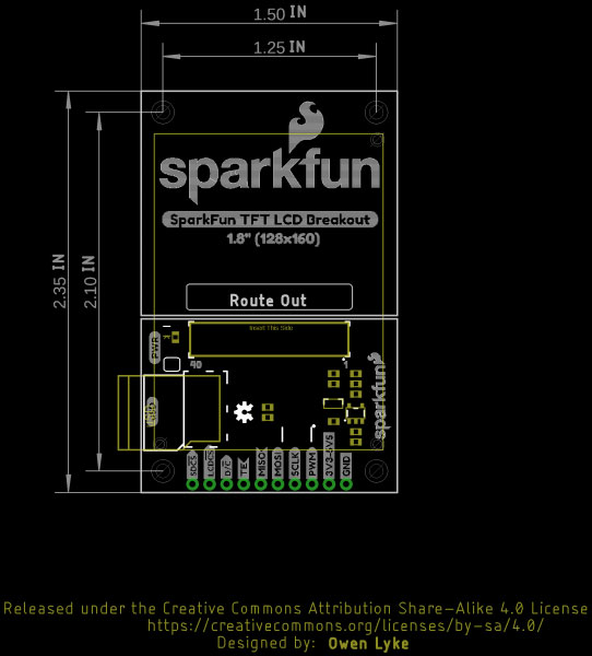 Image of TFT LCD Breakout 1.8in 128x160 Hookup Guide