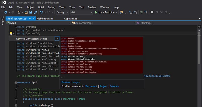 Figure 1: Start a new Project in Visual Studio