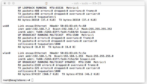 BBBW Connected to the WiFi