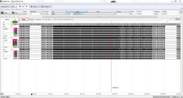 Image of You can view one window of data on the Logic Analyzer