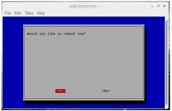 Reboot the Pi at this point