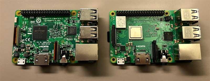 Comparison of the Raspberry 3 and 3 B+