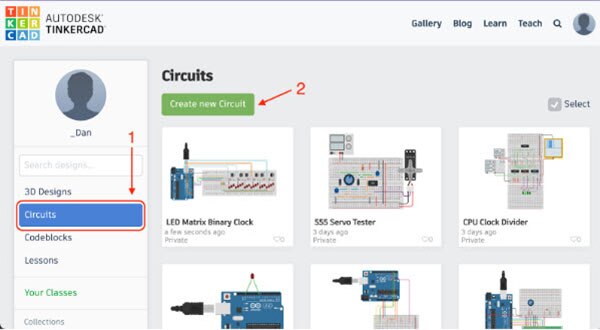 Getting Started with Tinkercad Circuits