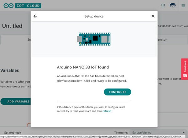 Getting Started with the Arduino IoT Cloud