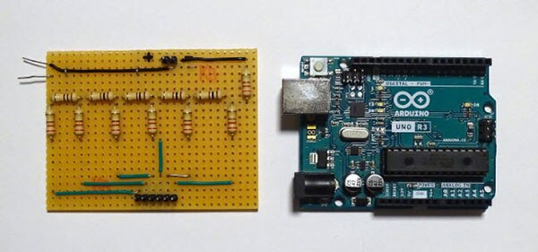 How To Build a Simple R-2R DAC Shield for the Arduino UNO