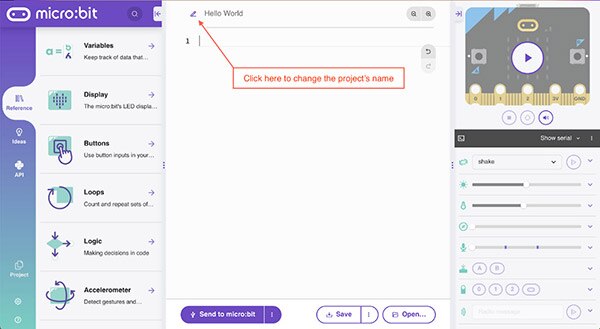 How To Write a Hello World Application in the micro:bit Python Editor