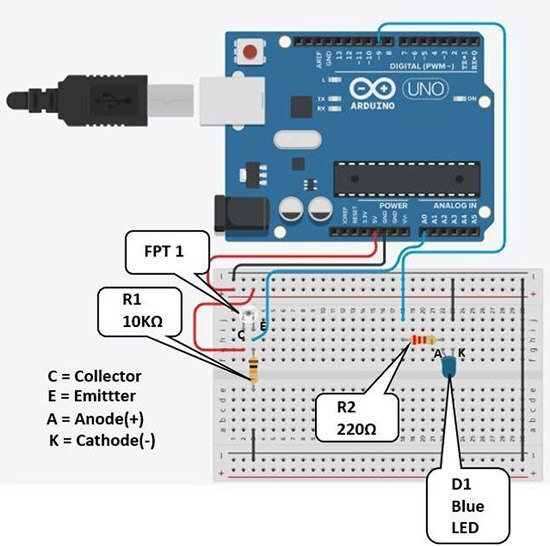 How to Use a Phototransistor with an Arduino