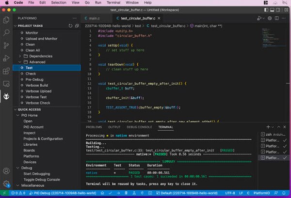 PlatformIO Advanced Features for Code Debugging and Version Control