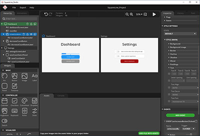 Square Interface Example Design a Functional User Interface with Squareline Studio