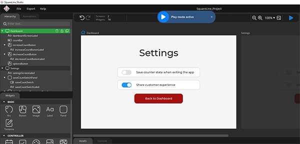 Design UIs for Embedded Projects with Squareline Studio