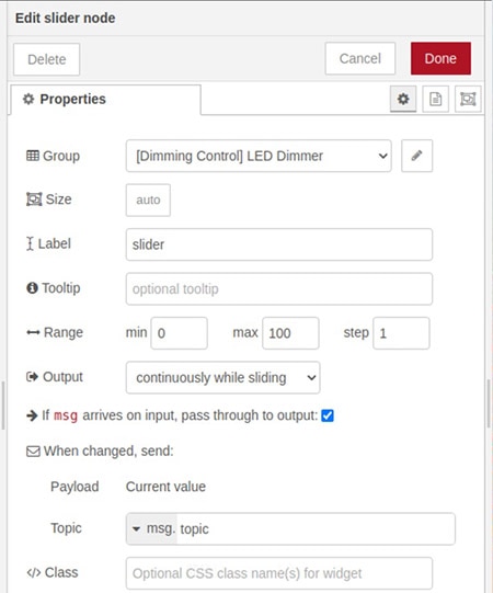 How to Control LED Intensity Using Node-RED