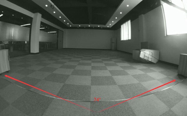 image of FOV of the Global shutter Raspberry Pi camera module