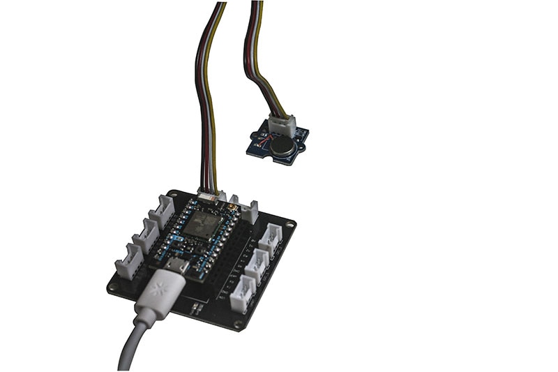 Image of Connecting the Grove Vibration motor to the Photon shield