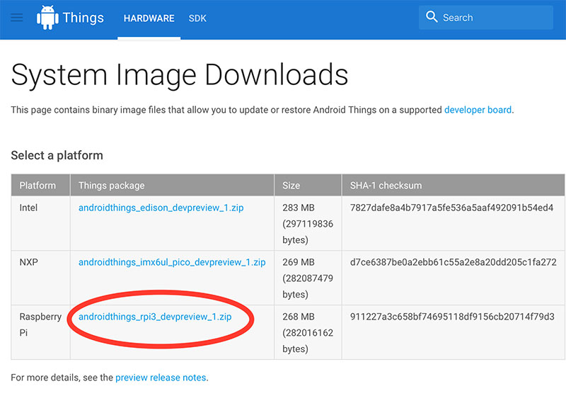 Download the image for the Raspberry Pi