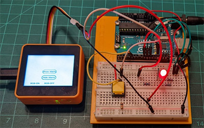 An RGB LED Sequencer using an M5Stack Core 2 and an Arduino